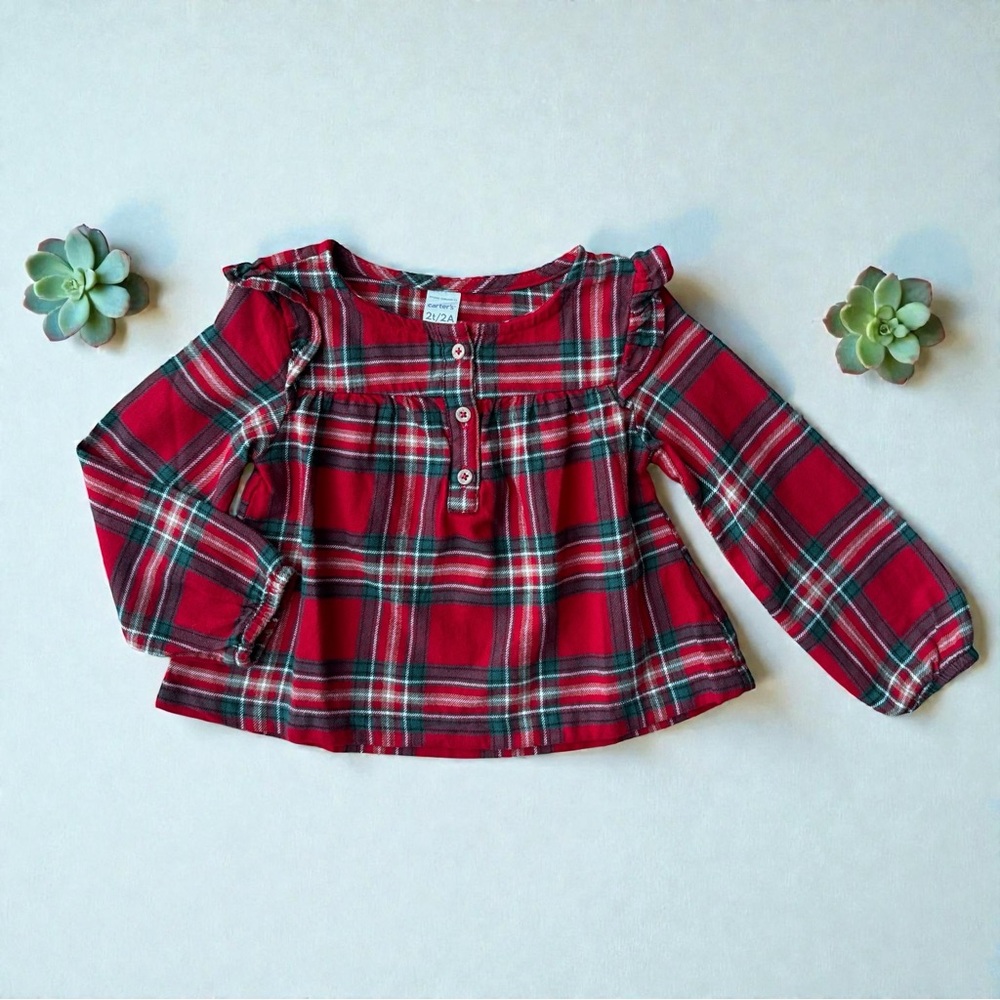 NWT - Carter’s Plaid Flannel Long Sleeve Top